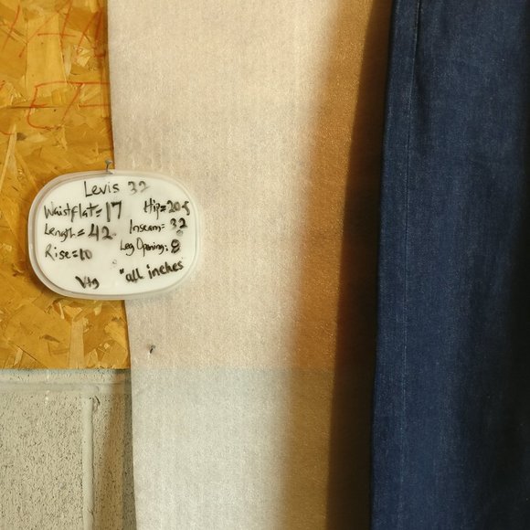 RARE,DISCONTINUED EXPOSED RIVETS Levi's 502 Indigo Wash Jean(W12=M32)Measuremnt - Picture 3 of 8